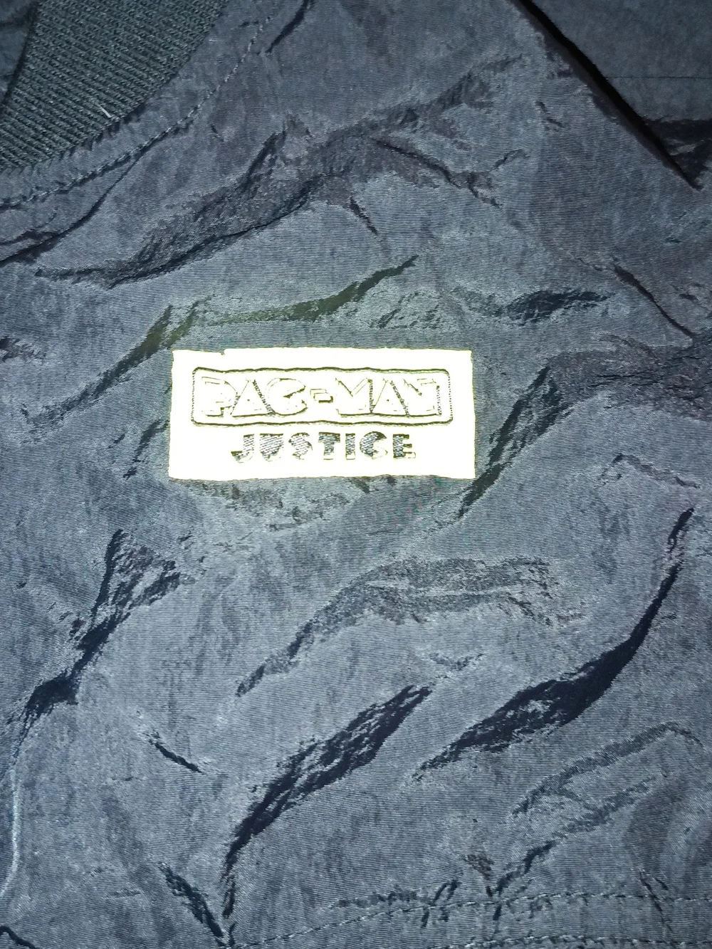 Justice Navy Jacket with White Pac-Man Patch
